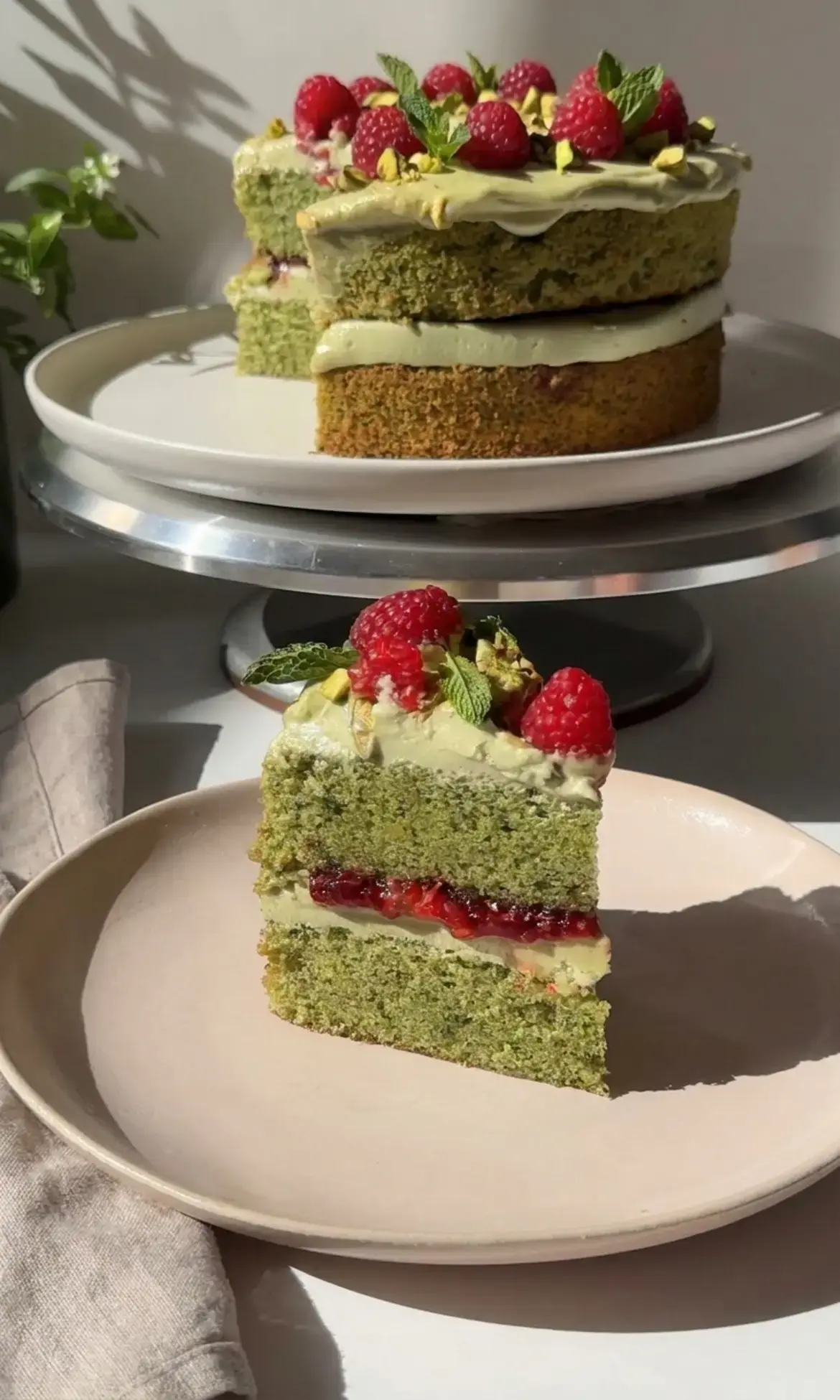 Pistachio Raspberry Cake With Fresh Berries And Creamy Buttercream 53 Pistachio Raspberry Cake, How To Make Pistachio Raspberry Cake
