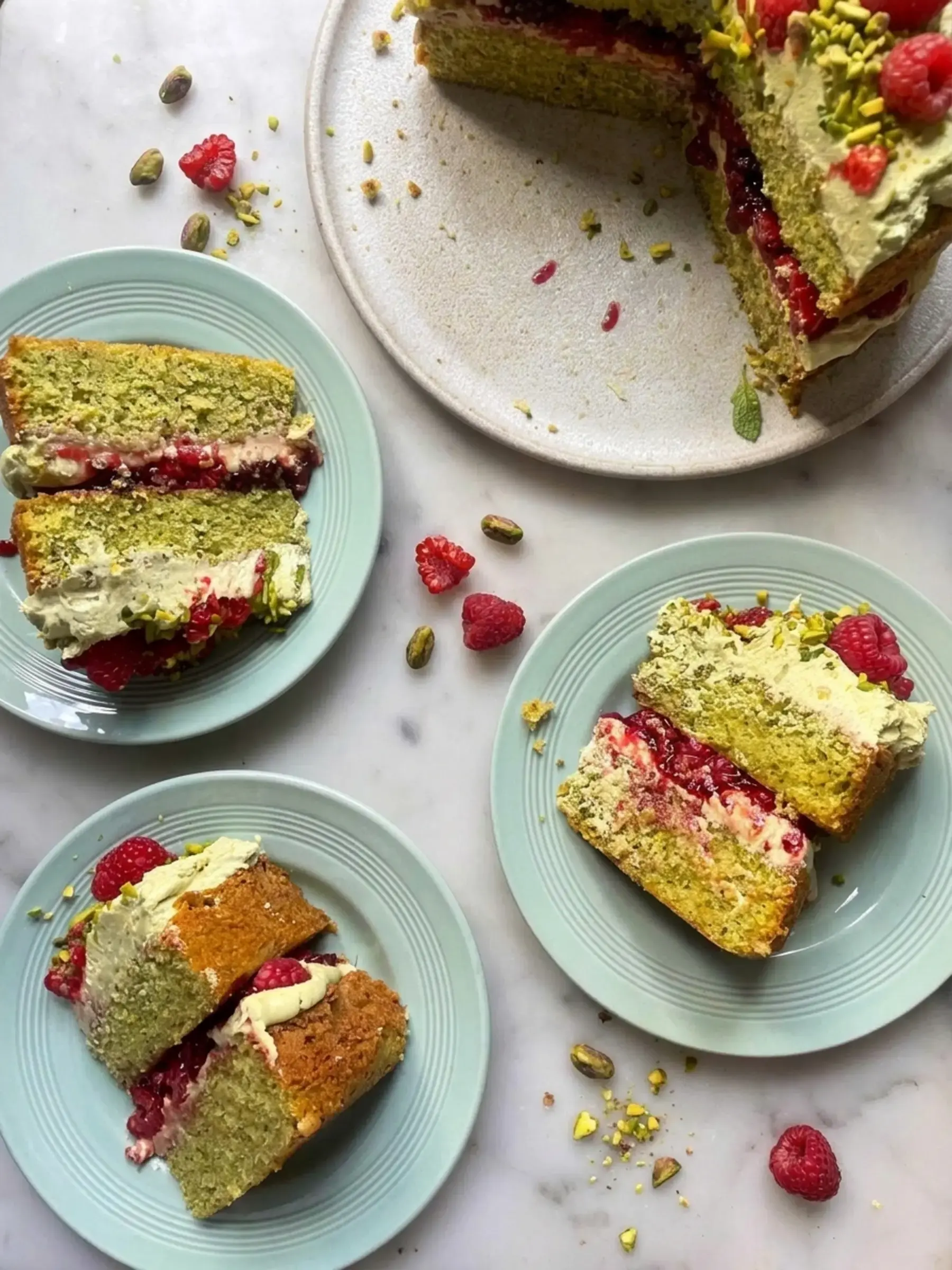 Pistachio Raspberry Cake With Fresh Berries And Creamy Buttercream 54 Pistachio Raspberry Cake, Tips From Margie'S Kitchen