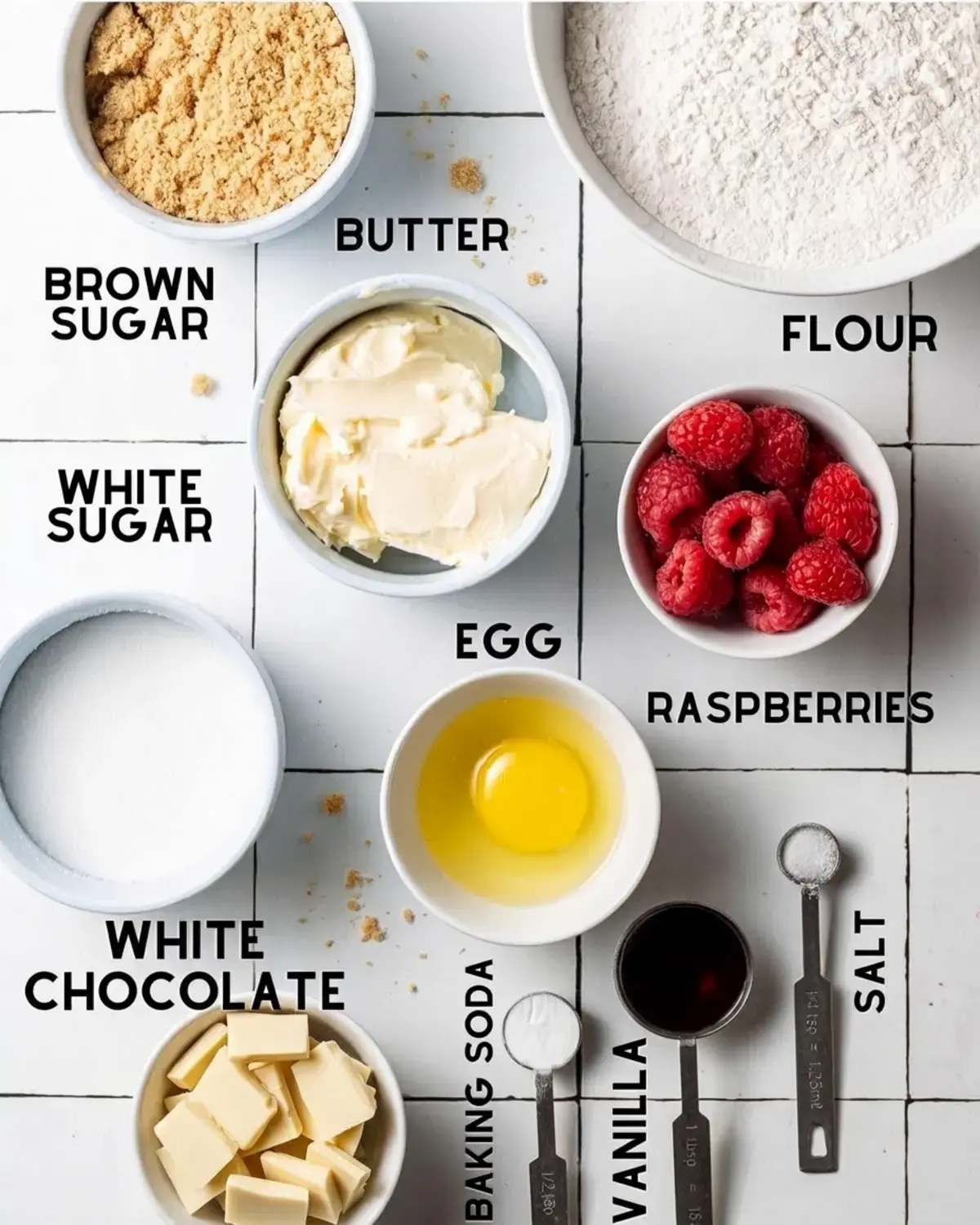 White Chocolate And Raspberry Cookies, Ingredient Notes