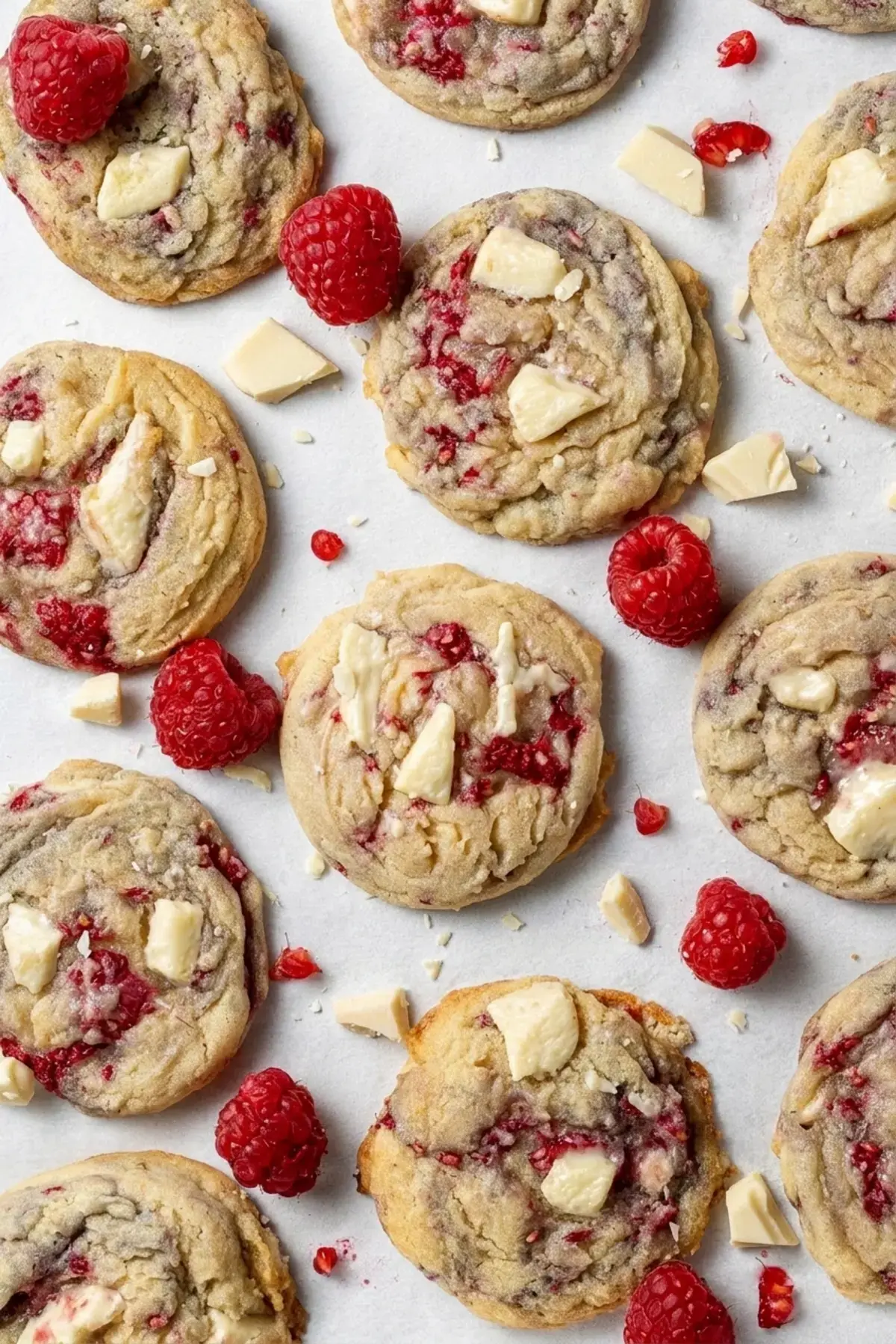White Chocolate And Raspberry Cookies