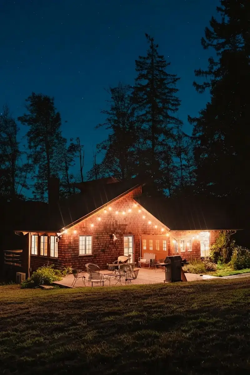 20 String Light Ideas To Create A Cozy Backyard Retreat 28 20 String Light Ideas, 20. Outline The Whole Structure