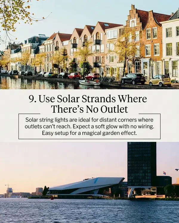 20 String Light Ideas To Create A Cozy Backyard Retreat 16 20 String Light Ideas, 9. Use Solar Strands Where There'S No Outlet