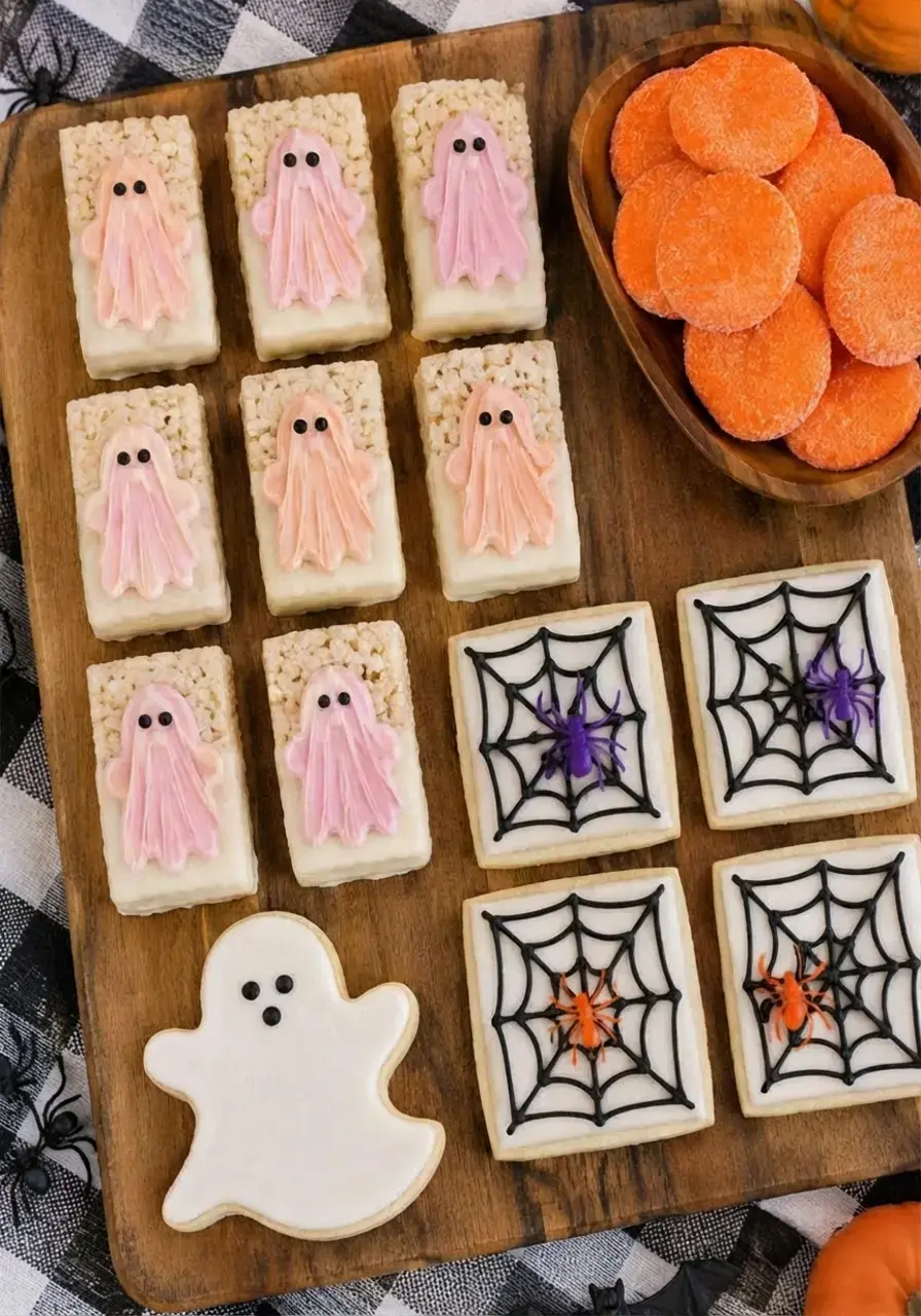 22 Halloween Carnival Party Ideas For A Family-Friendly Backyard Bash 18 22 Halloween Carnival Party Ideas, 16. A Ghost And Spiderweb Dessert Table