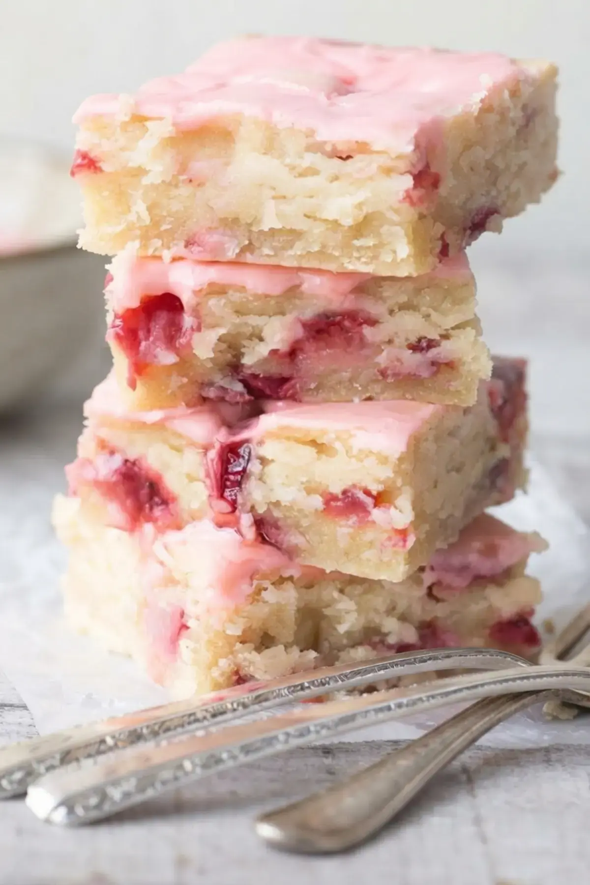 Strawberry Lemon Blondies